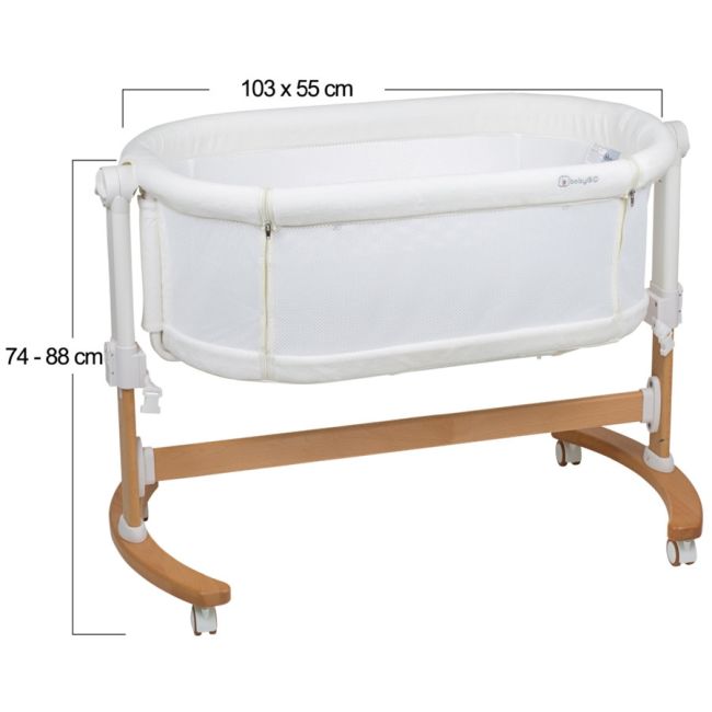 BabyGo - Patut co-sleeper 2 in 1 Amila, Creme BBBBGO-4151
