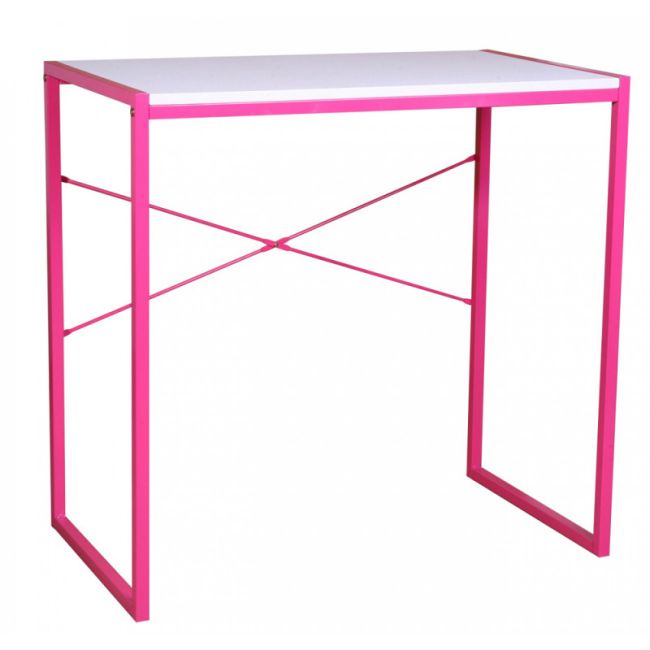 Birou pentru copii gn, cadru metalic, pal melaminat, 78x46x76 cm, roz drm4652