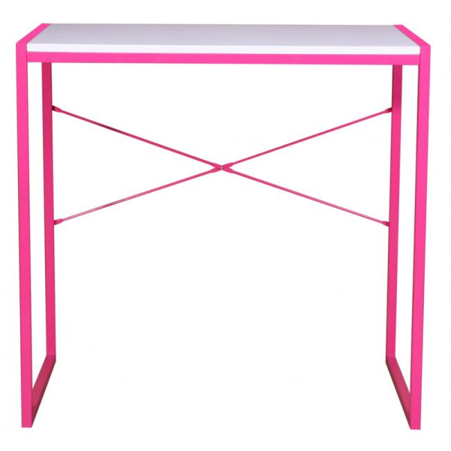 Birou pentru copii gn, cadru metalic, pal melaminat, 78x46x76 cm, roz drm4652