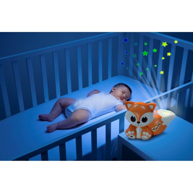 Jucarie Chicco 2 in 1 pentru carucior si lampa de veghe Vulpita Foxy, 0 luni+ - CHC10064-1