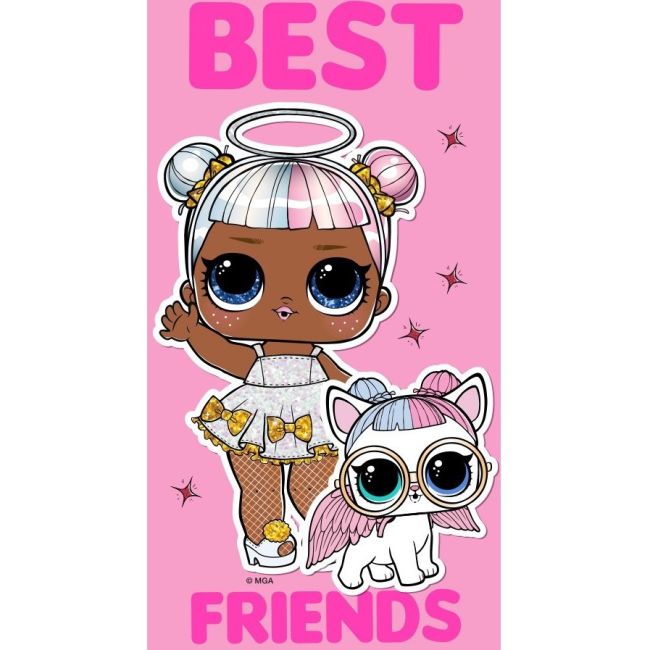 Prosop fata LOL Surprise Best Friends 30x50 cm SunCity CBX191070LOL BBJCBX191070LOL_Roz