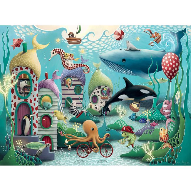 PUZZLE ANIMALE SUBACVATICE, 100 PIESE - ARTRVSPC12972