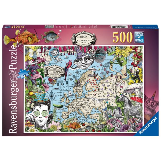 PUZZLE HARTA EUROPEI, 500 PIESE - ARTRVSPA16760