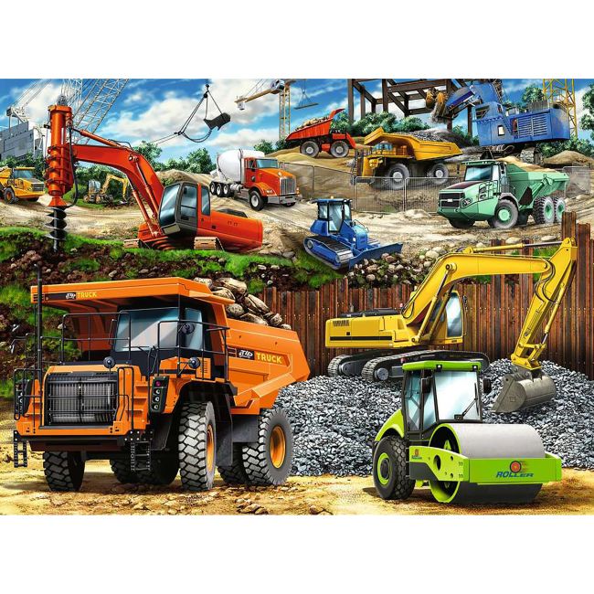 PUZZLE VEHICULE DE CONSTRUCTII, 100 PIESE - ARTRVSPC12973