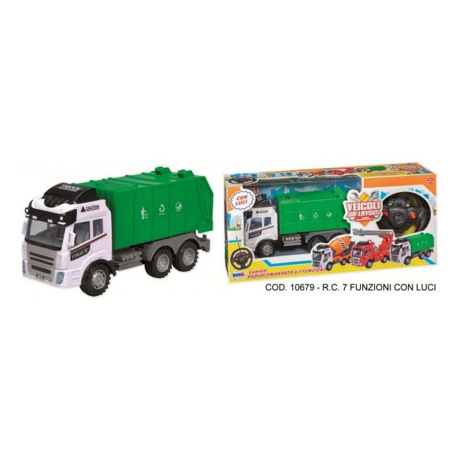 Masina de gunoi cu telecomanda cu lumini RS Toys - SOLRS10679