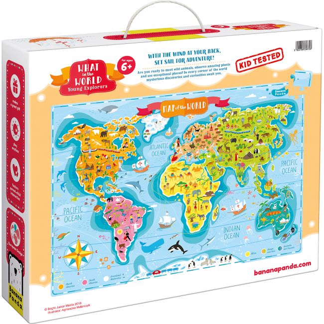 Puzzle Descopera lumea - Tinerii exploratori, 168 piese, 98x68cm Banana Panda BP33672 BBJBP33672_Initiala