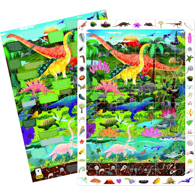 Puzzle Dinozauri 60 piese, 48x68cm Banana Panda BP49112 BBJBP49112_Initiala