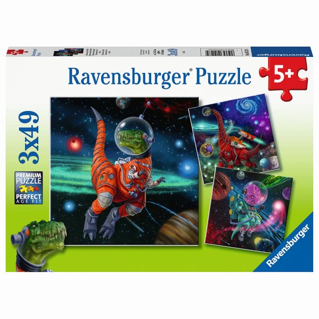 PUZZLE DINOZAURI IN SPATIU, 3x49 PIESE - ARTRVSPC05127