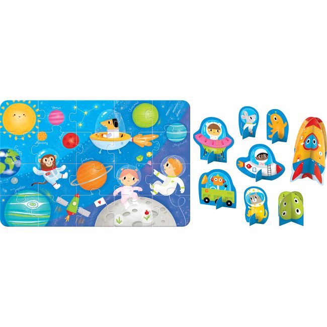 Puzzle educativ - Descopera Spatiul, 20 piese, 48x32cm Banana Panda BP49043 BBJBP49043_Initiala