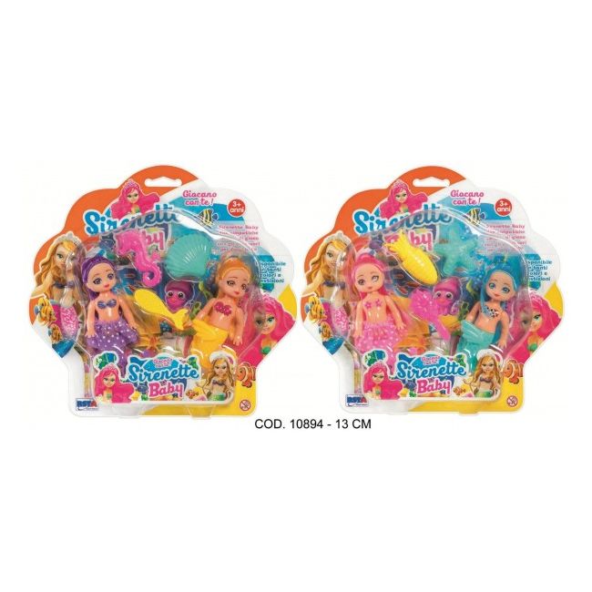 Set 2 sireane 13 cm cu accesorii RS Toys - SOLRS10894