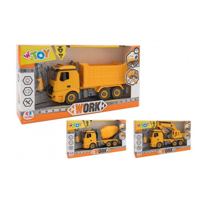 Vehicul constructie cu sunete si lumini si accesorii pentru demontat roti Globo - SOLGL39881
