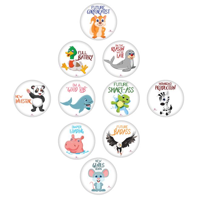 Set 20 Stickere milestone pentru Fotografii Memorabile cu copilul dvs - Baby Milestone Stickers 15 cm, model Funny , Pre-Cut