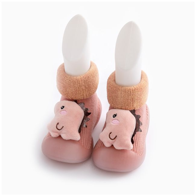 Mocasini cu talpa antiderapanta - Animalut roz LIDW823-3-c2.Marimea 26