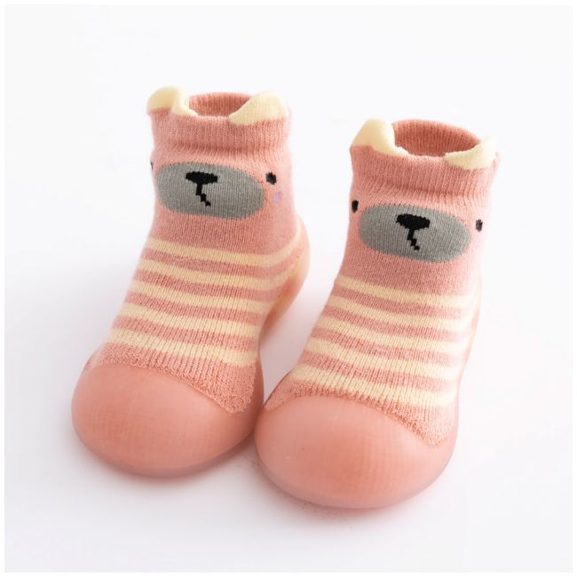 Mocasini cu talpa antiderapanta - Pink teddy MDDW820-2-c5.Marimea 24
