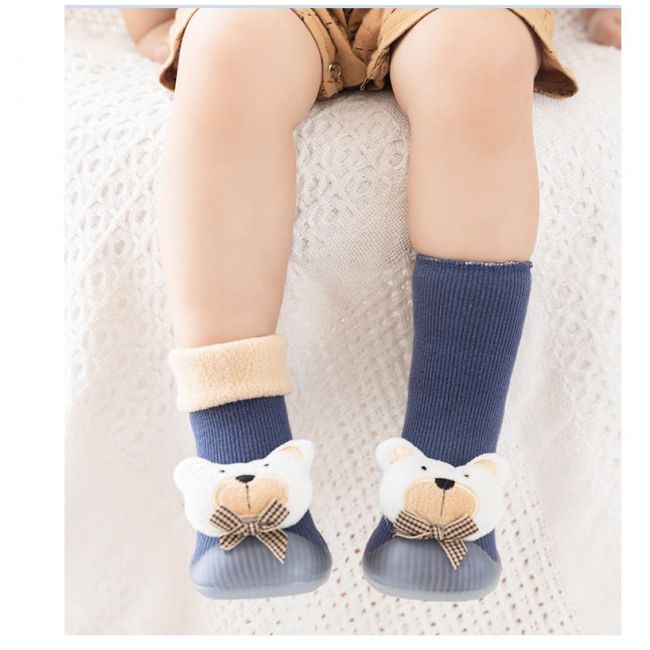 Mocasini cu talpa antiderapanta - White teddy MBDW823-3-MOC4