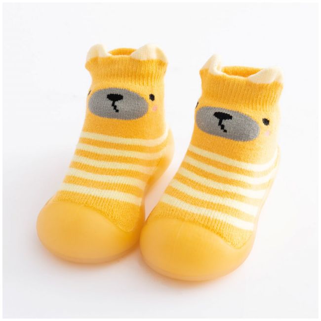 Mocasini cu talpa antiderapanta - Yellow teddy - MDDW820-6.Marimea 24