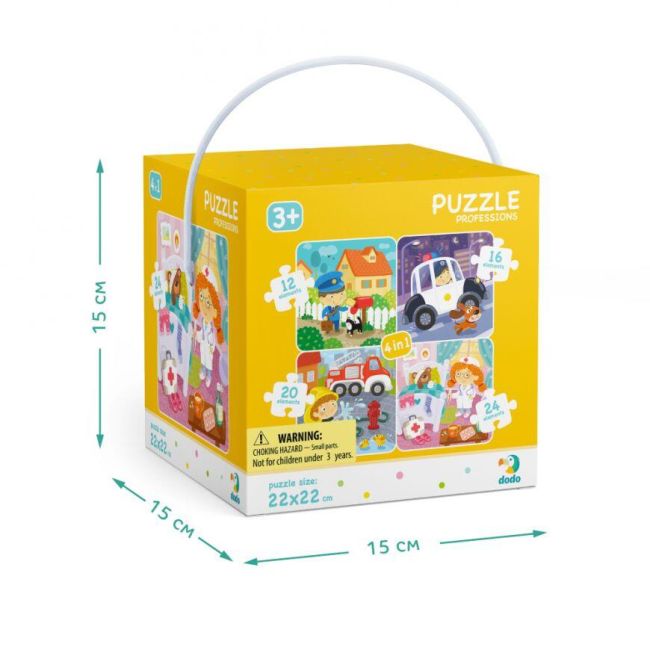 Puzzle 4 in 1 - meserii (12, 16, 20, 24 piese)