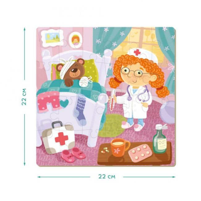 Puzzle 4 in 1 - meserii (12, 16, 20, 24 piese)
