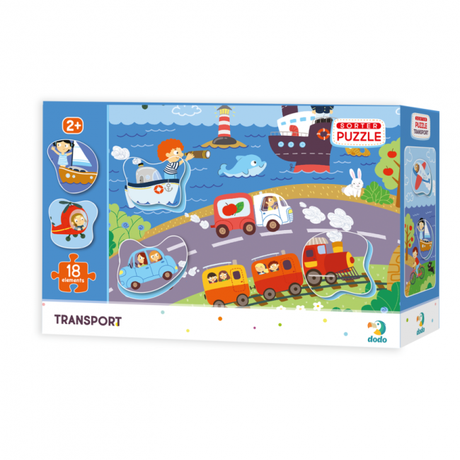 Puzzle - descoperim vehiculele (18 piese)