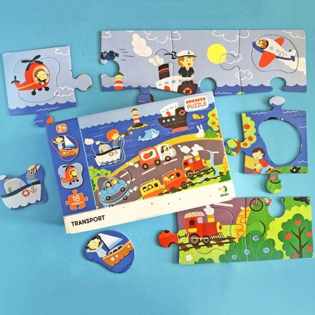 Puzzle - descoperim vehiculele (18 piese)