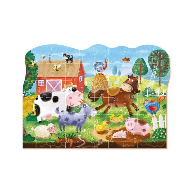 Puzzle - peripetii la ferma (60 piese)