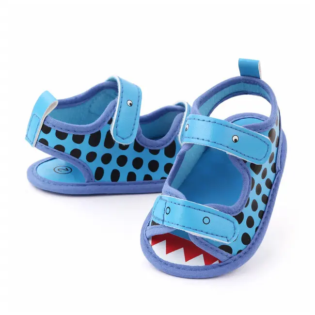 Sandalute albastre cu barete - Croco MDd2412-2-SA3