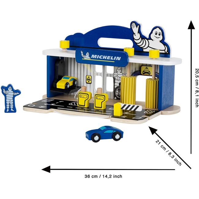 Statie reparatii masini cu spalatorie din lemn Michelin - TK3403