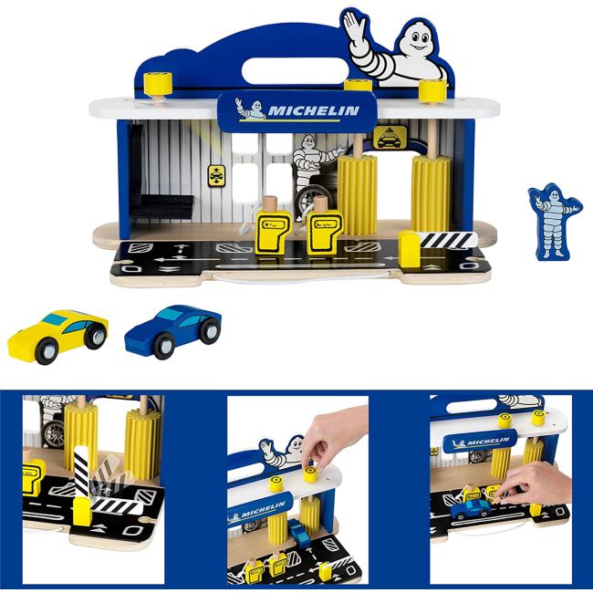 Statie reparatii masini cu spalatorie din lemn Michelin - TK3403