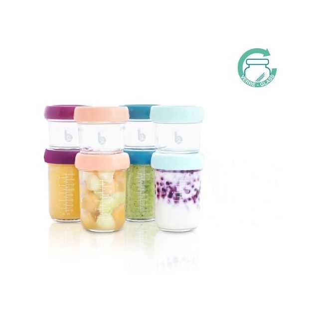 Babymoov - Set 8 boluri gradate din sticla, 100 ml / 220 ml BBBA004312