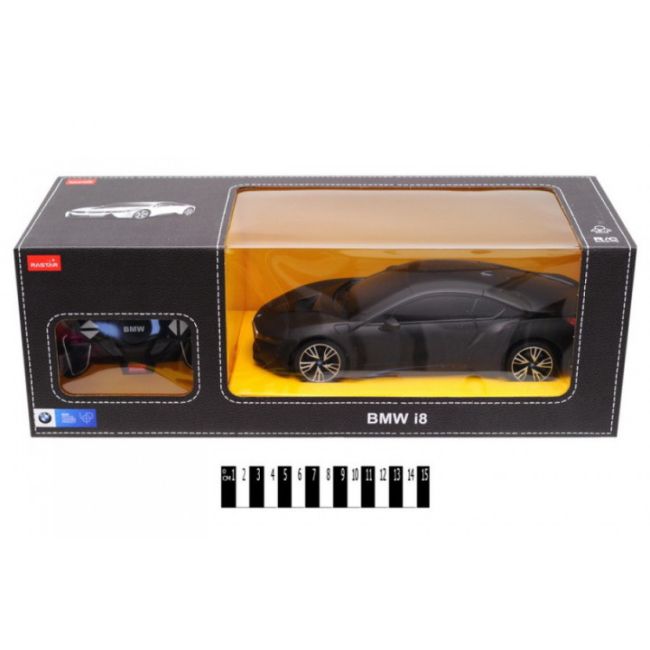 MASINA CU TELECOMANDA BMW i8 NEGRU CU SCARA 1 LA 18 VIVRas59200_Negru