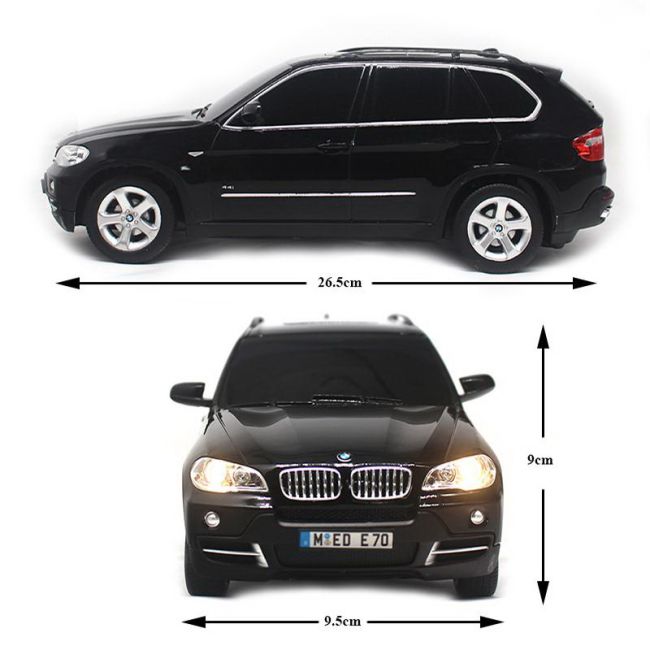 MASINA CU TELECOMANDA BMW X5 NEGRU CU SCARA 1 LA 18 VIVRas23100_Negru