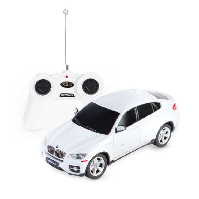 MASINA CU TELECOMANDA BMW X6 ALB CU SCARA 1 LA 24 VIVRas31700_Alb