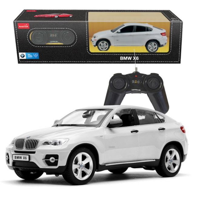 MASINA CU TELECOMANDA BMW X6 ALB CU SCARA 1 LA 24 VIVRas31700_Alb