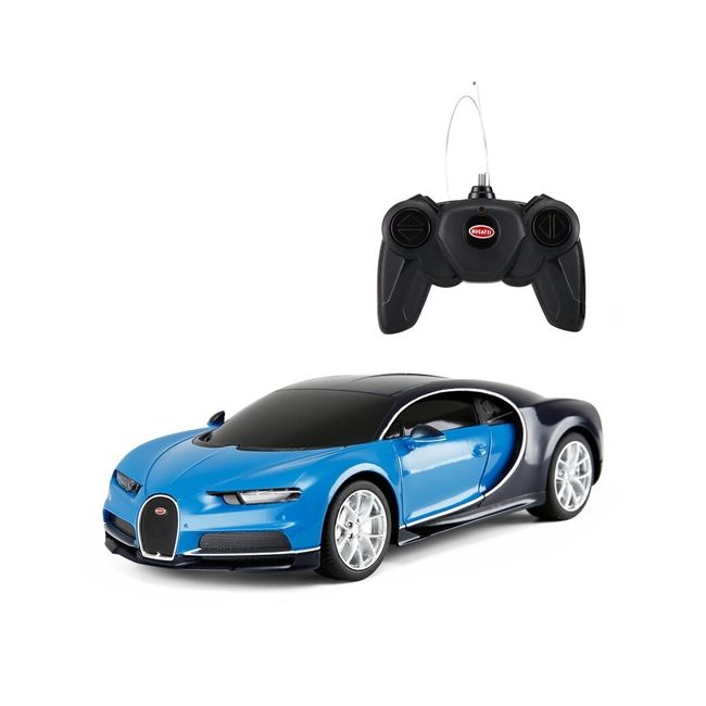 MASINA CU TELECOMANDA BUGATTI CHIRON ALBASTRU CU SCARA 1 LA 24 VIVRas76100_Albastru