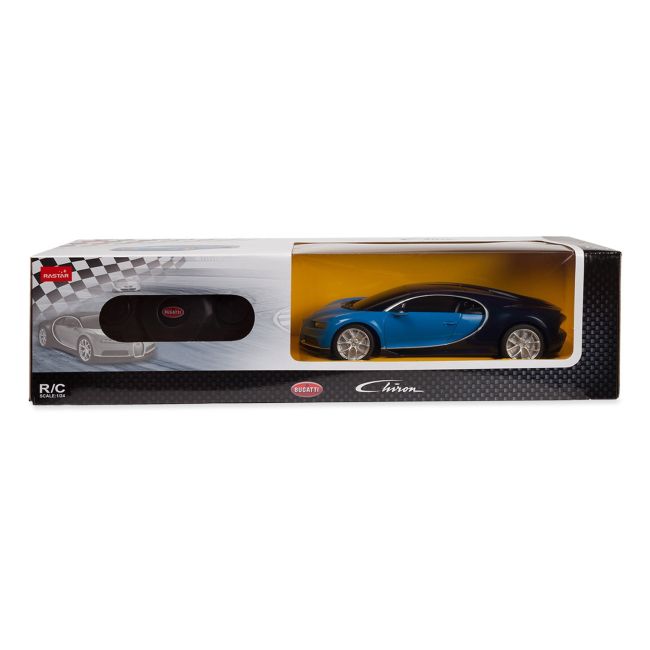 MASINA CU TELECOMANDA BUGATTI CHIRON ALBASTRU CU SCARA 1 LA 24 VIVRas76100_Albastru