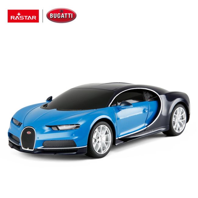 MASINA CU TELECOMANDA BUGATTI CHIRON ALBASTRU CU SCARA 1 LA 24 VIVRas76100_Albastru