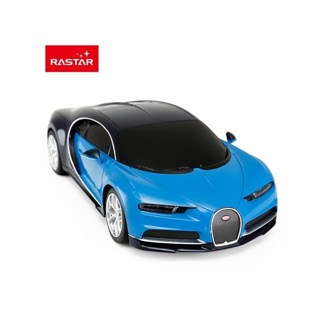 MASINA CU TELECOMANDA BUGATTI CHIRON ALBASTRU CU SCARA 1 LA 24 VIVRas76100_Albastru