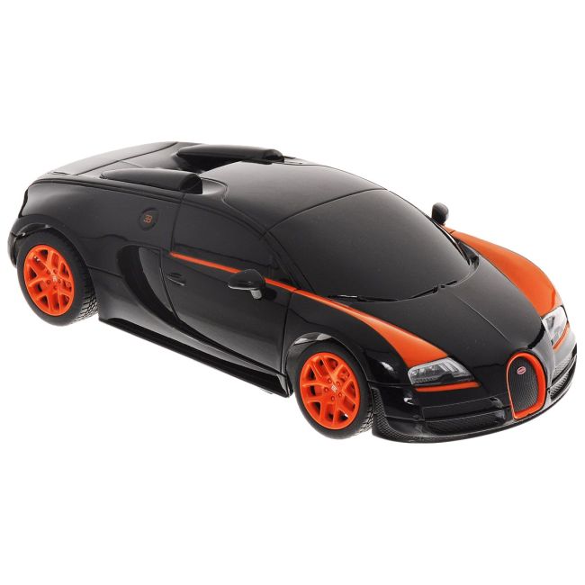 MASINA CU TELECOMANDA BUGATTI GRAND SPORT VITESSE NEGRU CU SCARA 1 LA 24 VIVRas47000_Negru