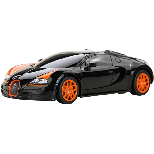 MASINA CU TELECOMANDA BUGATTI GRAND SPORT VITESSE NEGRU CU SCARA 1 LA 24 VIVRas47000_Negru