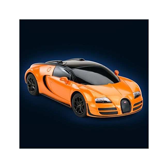 MASINA CU TELECOMANDA BUGATTI GRAND SPORT VITESSE PORTOCALIU CU SCARA 1 LA 24 VIVRas47000_Portocaliu
