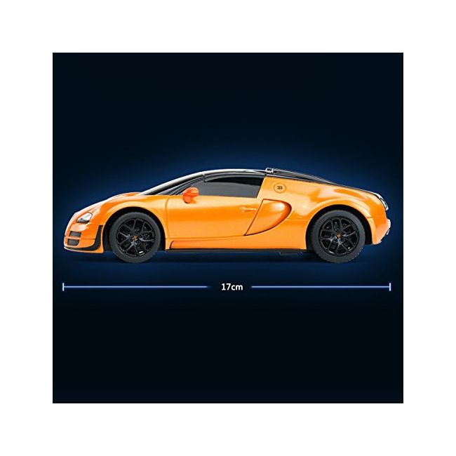 MASINA CU TELECOMANDA BUGATTI GRAND SPORT VITESSE PORTOCALIU CU SCARA 1 LA 24 VIVRas47000_Portocaliu