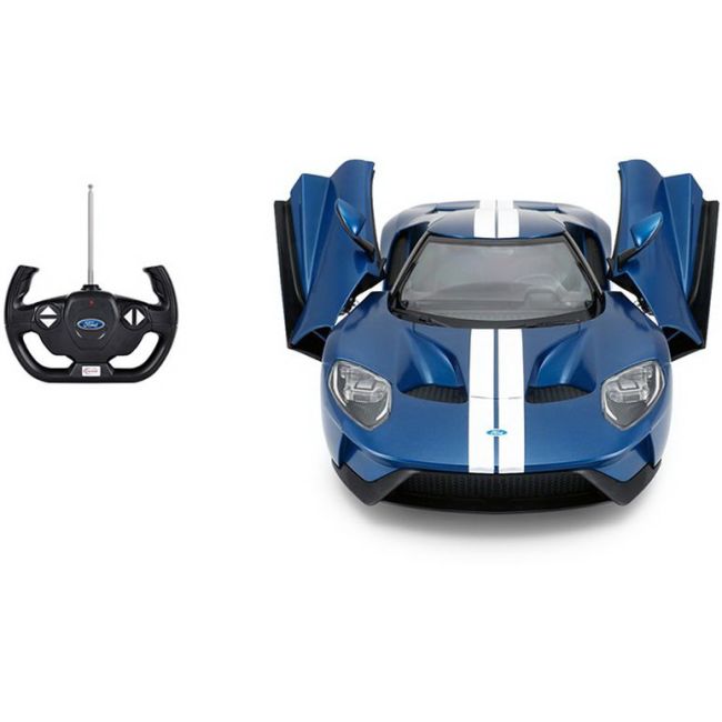 MASINA CU TELECOMANDA FORD GT ALBASTRU CU SCARA 1 LA 14 VIVRas78100_Albastru