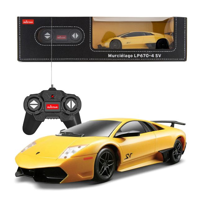 MASINA CU TELECOMANDA LAMBORGHINI MURCIELAGO LP670 GALBEN CU SCARA 1 LA 24 VIVRas39000_Galben