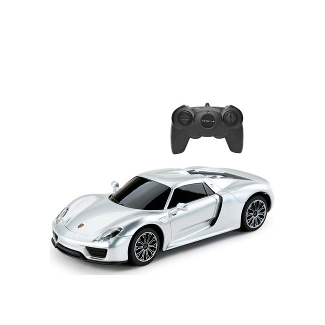 MASINA CU TELECOMANDA PORSCHE 918 SPYDER ARGINTIU CU SCARA 1 LA 24 VIVRas71400_Argintiu