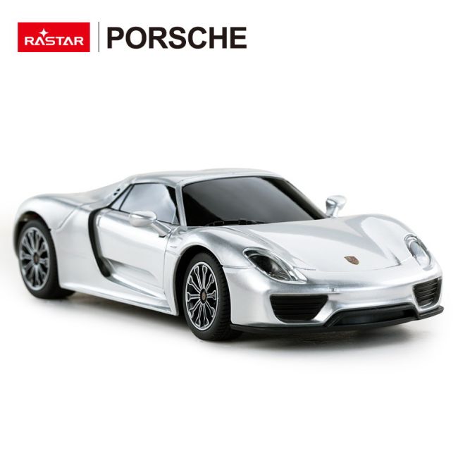 MASINA CU TELECOMANDA PORSCHE 918 SPYDER ARGINTIU CU SCARA 1 LA 24 VIVRas71400_Argintiu