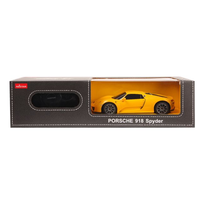 MASINA CU TELECOMANDA PORSCHE 918 SPYDER GALBEN CU SCARA 1 LA 24 VIVRas71400_Galben