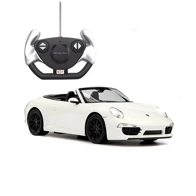 MASINA CU TELECOMANDA PORSCHE CARRERA S ALB CU SCARA 1 LA 12 VIVRas47700_Alb