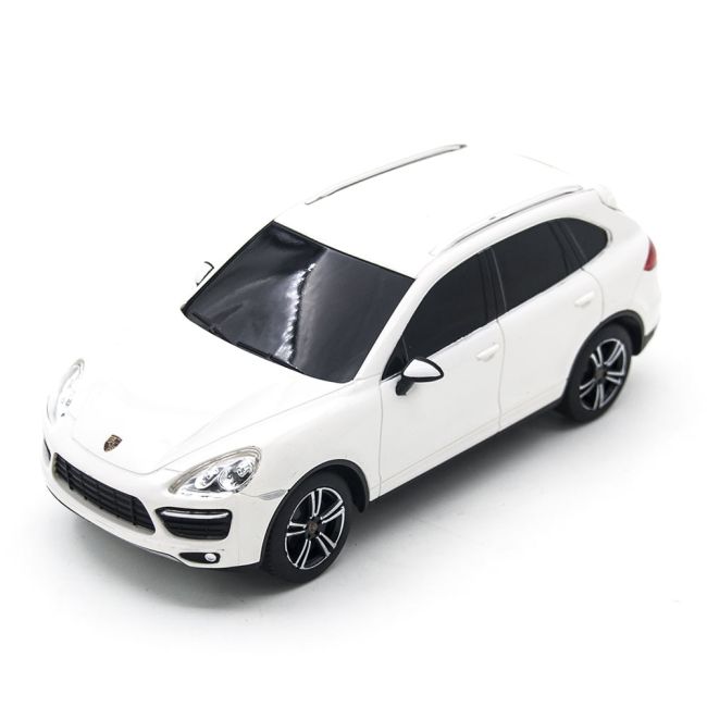 MASINA CU TELECOMANDA PORSCHE CAYENNE TURBO ALB CU SCARA 1 LA 24 VIVRas46100_Alb