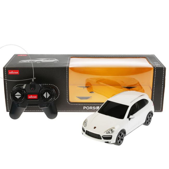 MASINA CU TELECOMANDA PORSCHE CAYENNE TURBO ALB CU SCARA 1 LA 24 VIVRas46100_Alb