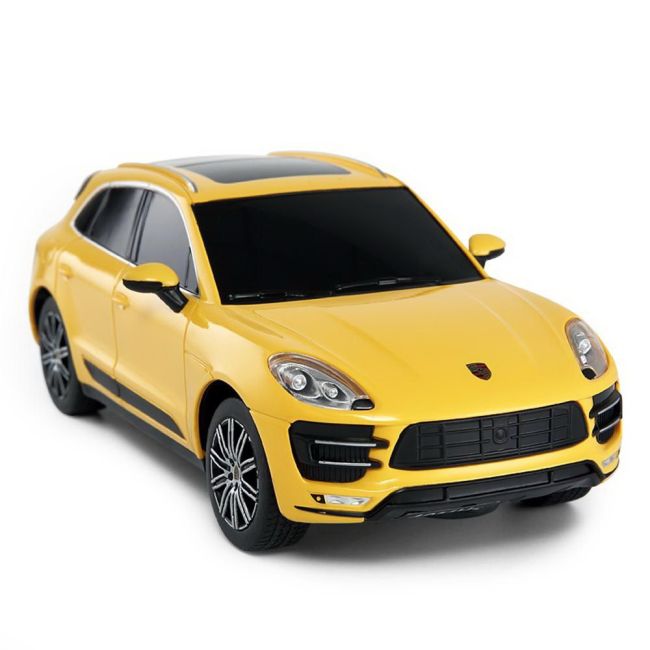 MASINA CU TELECOMANDA PORSCHE MACAN TURBO GALBEN CU SCARA 1 LA 24 VIVRas71800_Galben